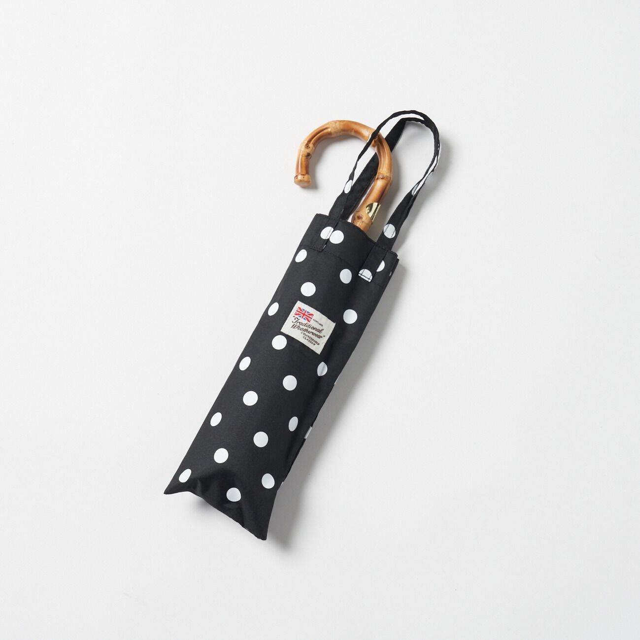 Traditional Weatherwear「Traditional Weatherwear FOLDING BAMBOO DOT」|傘|ブラック