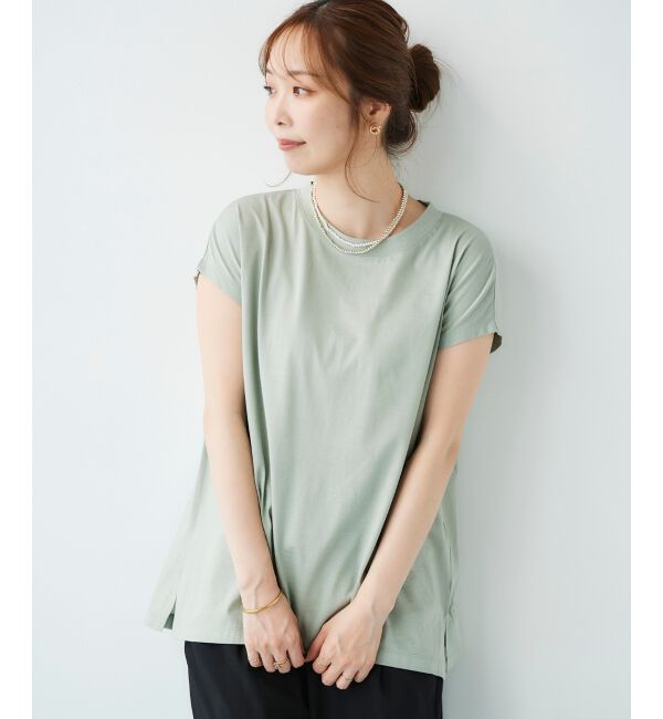 le.coeur blanc「オーガニックコットンフレンチスリーブTシャツ」|Tシャツ・カットソー|