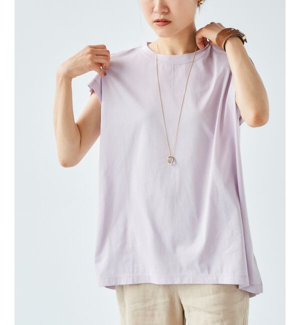 le.coeur blanc「オーガニックコットンフレンチスリーブTシャツ」|Tシャツ・カットソー|