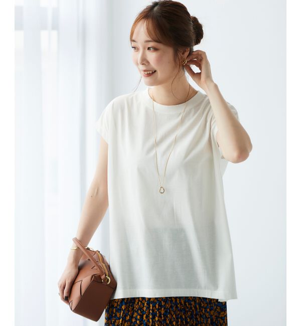 le.coeur blanc「オーガニックコットンフレンチスリーブTシャツ」|Tシャツ・カットソー|