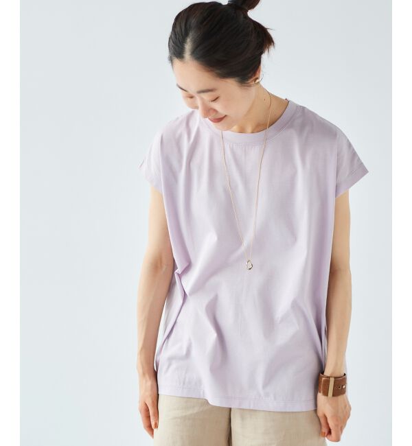 le.coeur blanc「オーガニックコットンフレンチスリーブTシャツ」|Tシャツ・カットソー|