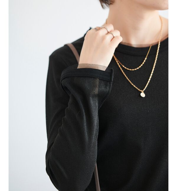 le.coeur blanc「ラメリブカットソー」|Tシャツ・カットソー|