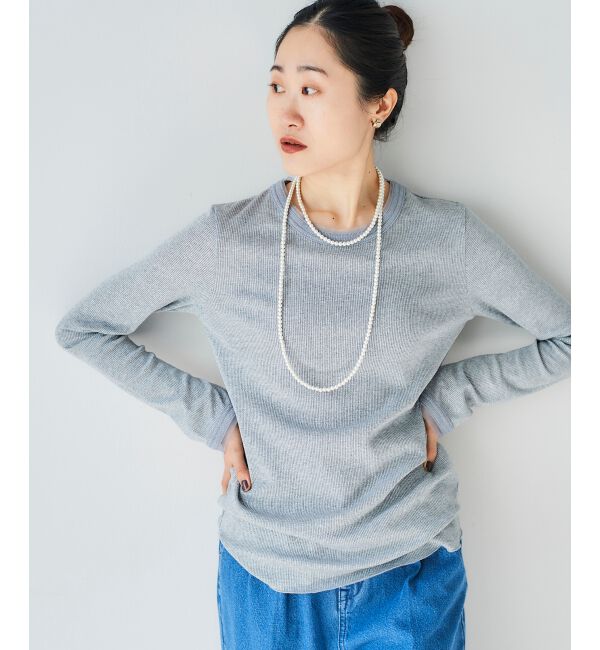 le.coeur blanc「ラメリブカットソー」|Tシャツ・カットソー|