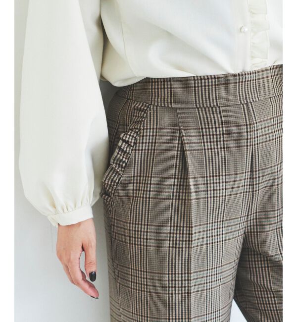 le.coeur blanc「Perle Peche チェックパンツ」|その他|