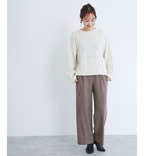 le.coeur blanc「Perle Peche チェックパンツ」|その他|