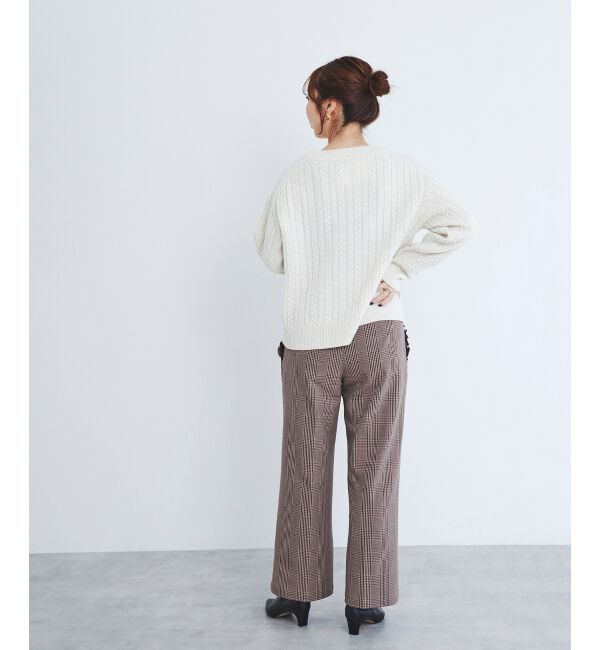 le.coeur blanc「Perle Peche チェックパンツ」|その他|