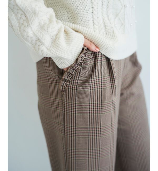 le.coeur blanc「Perle Peche チェックパンツ」|その他|