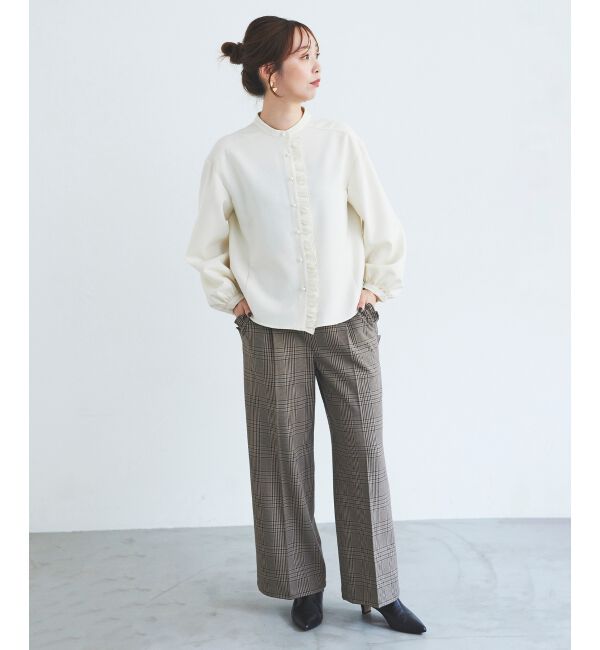 le.coeur blanc「Perle Peche チェックパンツ」|その他|