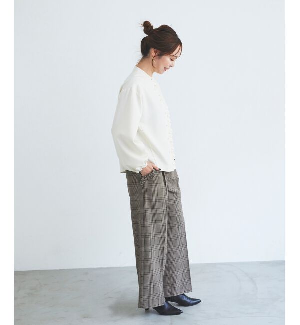 le.coeur blanc「Perle Peche チェックパンツ」|その他|