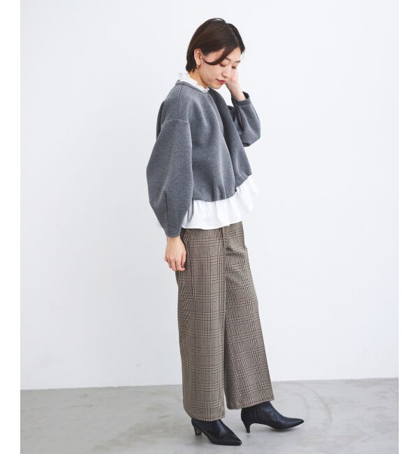 le.coeur blanc「Perle Peche チェックパンツ」|その他|