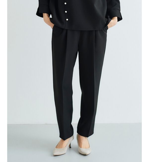 le.coeur blanc「パール付きプルオーバー&times;テーパードパンツセット」|スラックス|