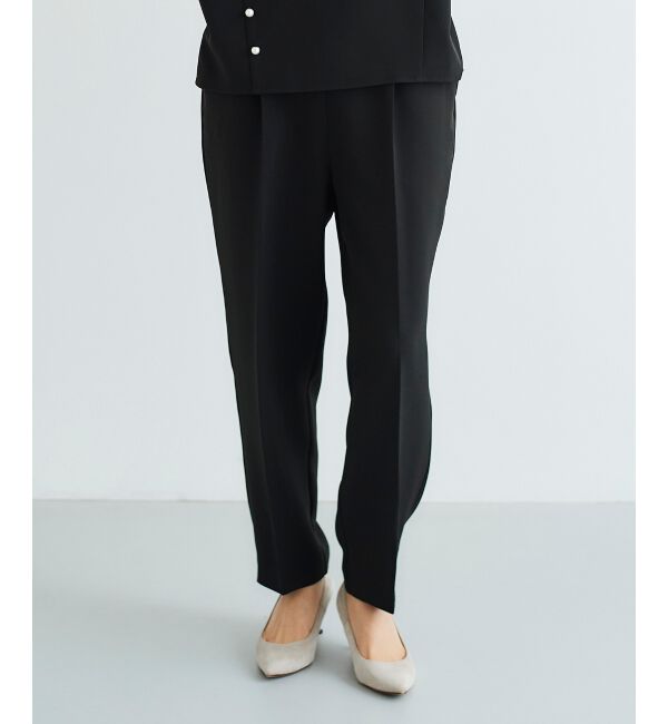 le.coeur blanc「パール付きプルオーバー&times;テーパードパンツセット」|スラックス|