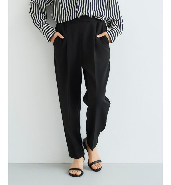 le.coeur blanc「パール付きプルオーバー&times;テーパードパンツセット」|スラックス|