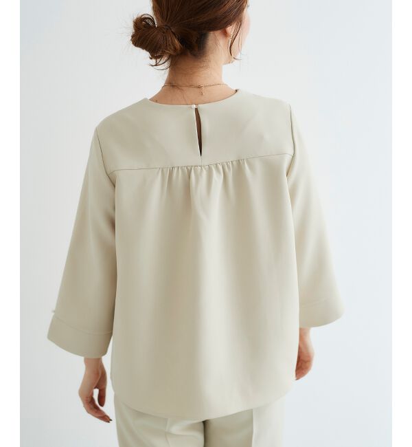 le.coeur blanc「パール付きプルオーバー&times;テーパードパンツセット」|スラックス|