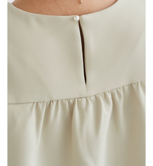 le.coeur blanc「パール付きプルオーバー&times;テーパードパンツセット」|スラックス|