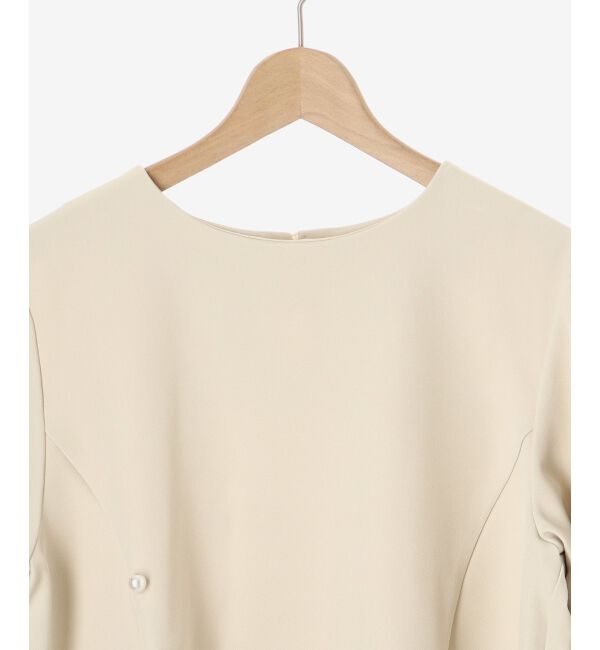 le.coeur blanc「パール付きプルオーバー&times;テーパードパンツセット」|スラックス|