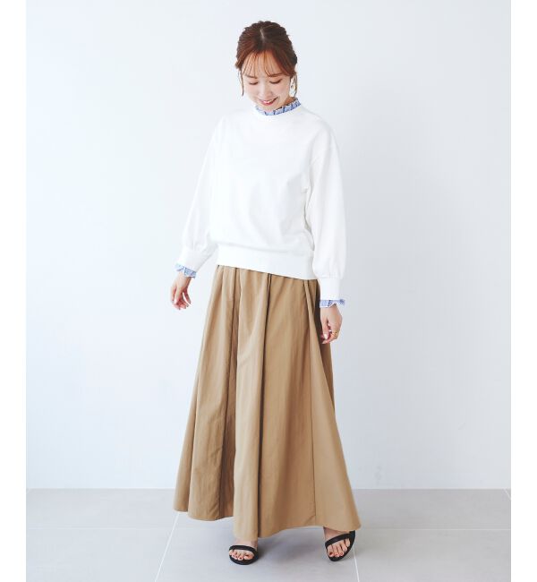 le.coeur blanc「ウエストリボンボリュームロングスカート」|スカート|