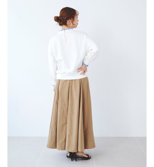 le.coeur blanc「ウエストリボンボリュームロングスカート」|スカート|