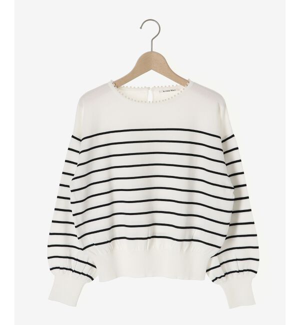 le.coeur blanc「パールネックボリュームスリーブニット」|ニット・セーター|