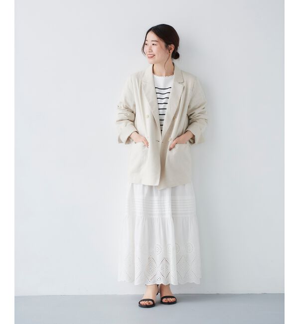 le.coeur blanc「パールネックボリュームスリーブニット」|ニット・セーター|