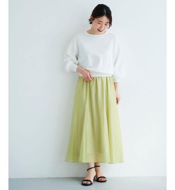 le.coeur blanc「パールネックボリュームスリーブニット」|ニット・セーター|