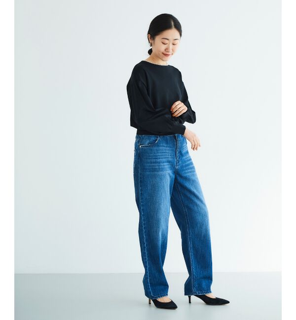 le.coeur blanc「パールネックボリュームスリーブニット」|ニット・セーター|