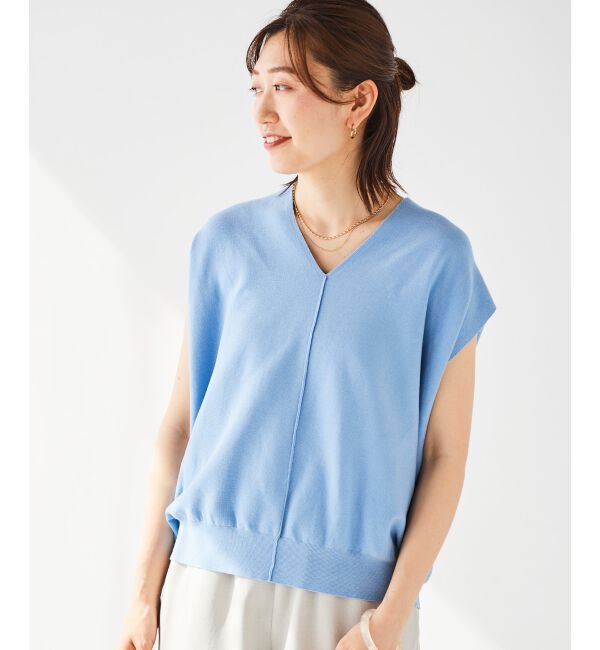 le.coeur blanc「《手洗い可能》ガーターアミコクーンシルエットニット」|ニット・セーター|