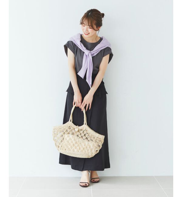 le.coeur blanc「《手洗い可能》シアーVネック7分袖カーディガン」|カーディガン|