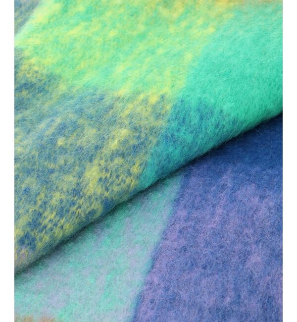 le.coeur blanc「《WEB限定アイテム》ブロックチェックビッグフリンジストール」|ストール|