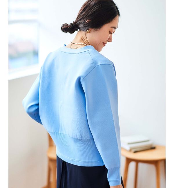 le.coeur blanc「《手洗い可能》スムースニットVネックカーディガン」|カーディガン|