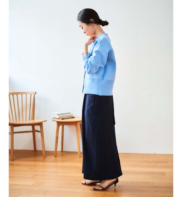 le.coeur blanc「《手洗い可能》スムースニットVネックカーディガン」|カーディガン|