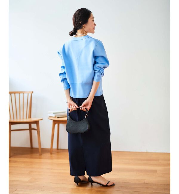 le.coeur blanc「《手洗い可能》スムースニットVネックカーディガン」|カーディガン|