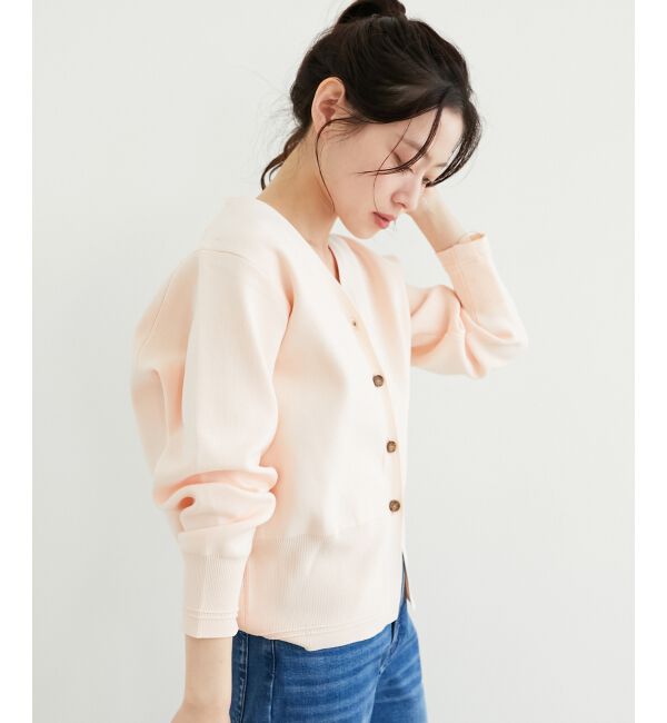 le.coeur blanc「《手洗い可能》スムースニットVネックカーディガン」|カーディガン|