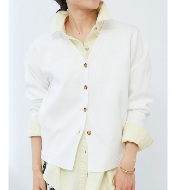 le.coeur blanc「《手洗い可能》スムースニットVネックカーディガン」|カーディガン|