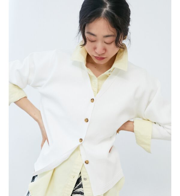 le.coeur blanc「《手洗い可能》スムースニットVネックカーディガン」|カーディガン|