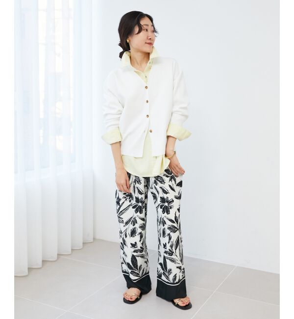 le.coeur blanc「《手洗い可能》スムースニットVネックカーディガン」|カーディガン|