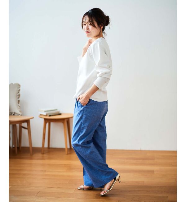 le.coeur blanc「《手洗い可能》スムースニットVネックカーディガン」|カーディガン|