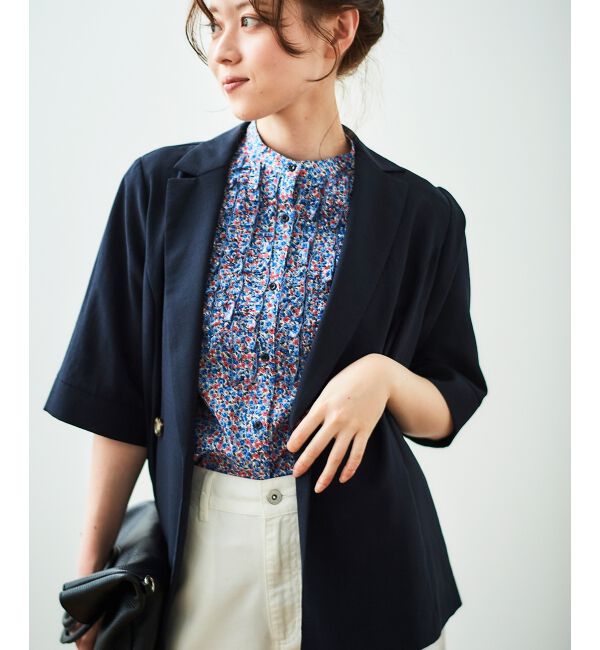  「《シャツ感覚でラフに羽織れる》タンブラーブッチャーハーフスリーブジャケット」|その他|