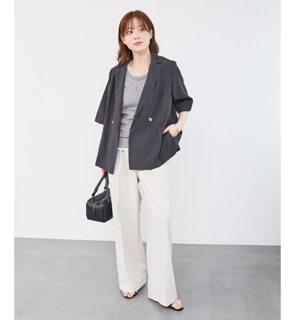  「《シャツ感覚でラフに羽織れる》タンブラーブッチャーハーフスリーブジャケット」|その他|