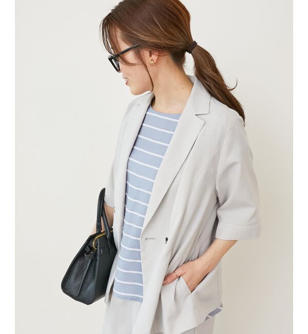 「《シャツ感覚でラフに羽織れる》タンブラーブッチャーハーフスリーブジャケット」|その他|