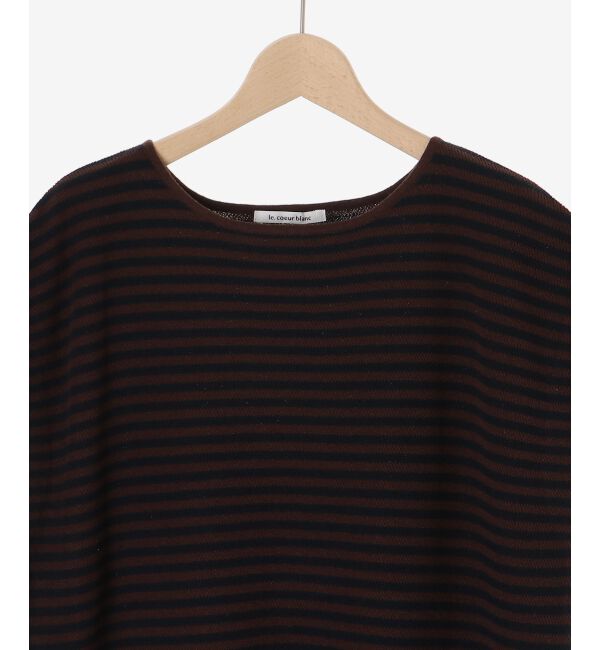  「《手洗い可能》柄編みボーダーフレンチニット」|ニット・セーター|