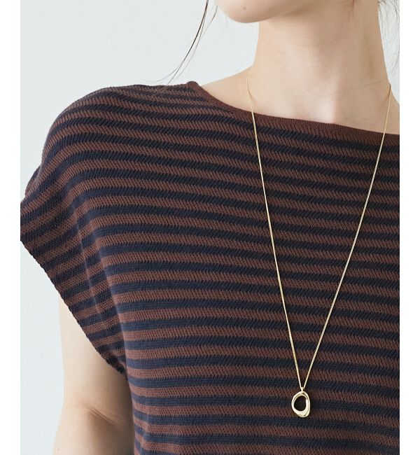  「《手洗い可能》柄編みボーダーフレンチニット」|ニット・セーター|