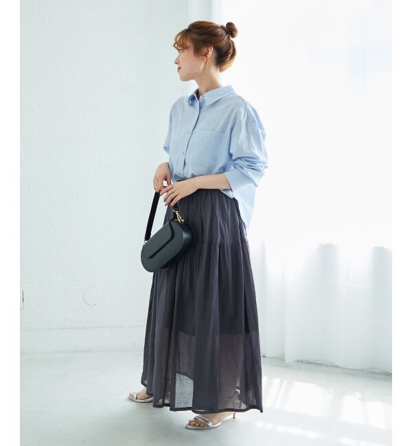  「《WEB限定アイテム》ローンギャザーティアードスカート」|スカート|