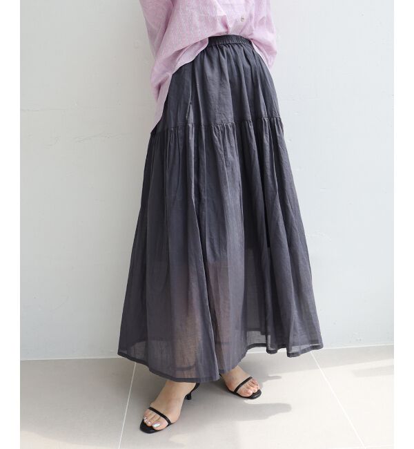  「《WEB限定アイテム》ローンギャザーティアードスカート」|スカート|