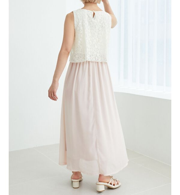 MAJESTICLEGON「レースノースリドッキングワンピ」|ワンピース|