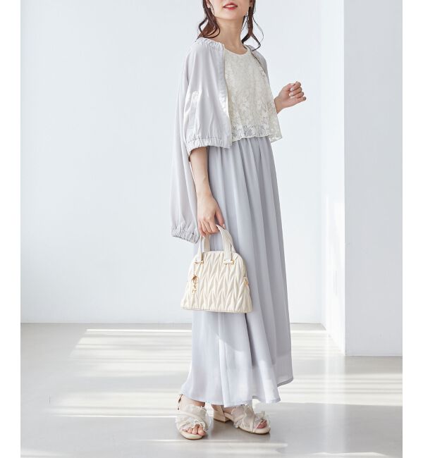 MAJESTICLEGON「レースノースリドッキングワンピ」|ワンピース|