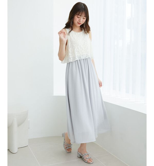 MAJESTICLEGON「レースノースリドッキングワンピ」|ワンピース|