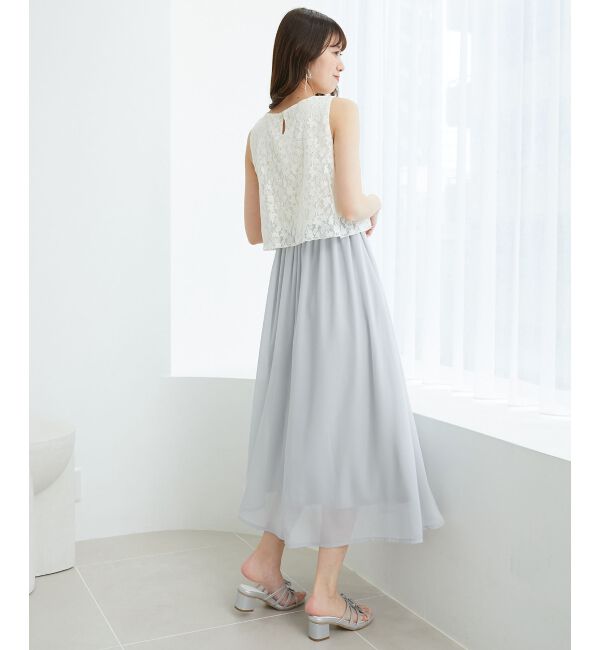 MAJESTICLEGON「レースノースリドッキングワンピ」|ワンピース|
