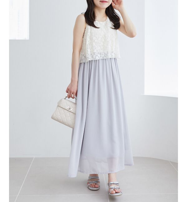 MAJESTICLEGON「レースノースリドッキングワンピ」|ワンピース|