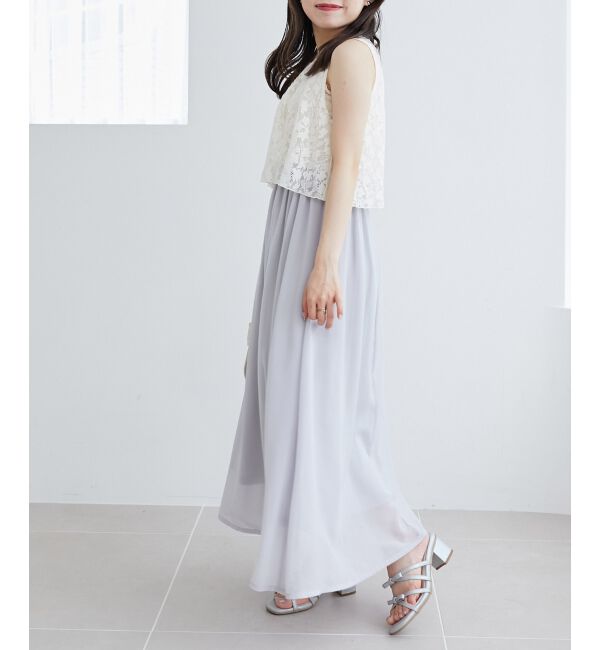 MAJESTICLEGON「レースノースリドッキングワンピ」|ワンピース|
